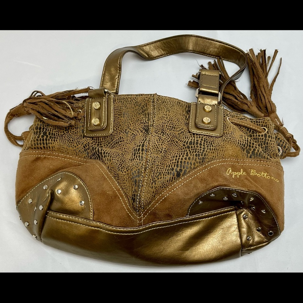 Apple Bottoms Brown Leather Hobo Bag